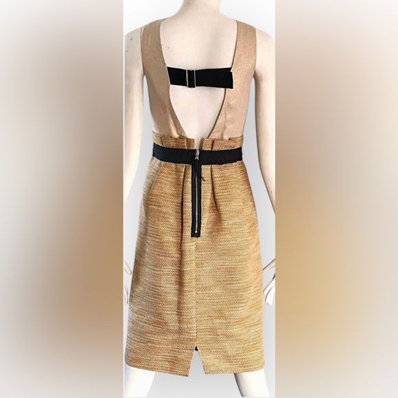 DOLCE & GABBANA Vintage Gold Metallic Dress, Size 44 IT (8 US) - Picture 4 of 16